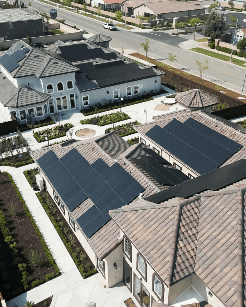 solar panels on two properties